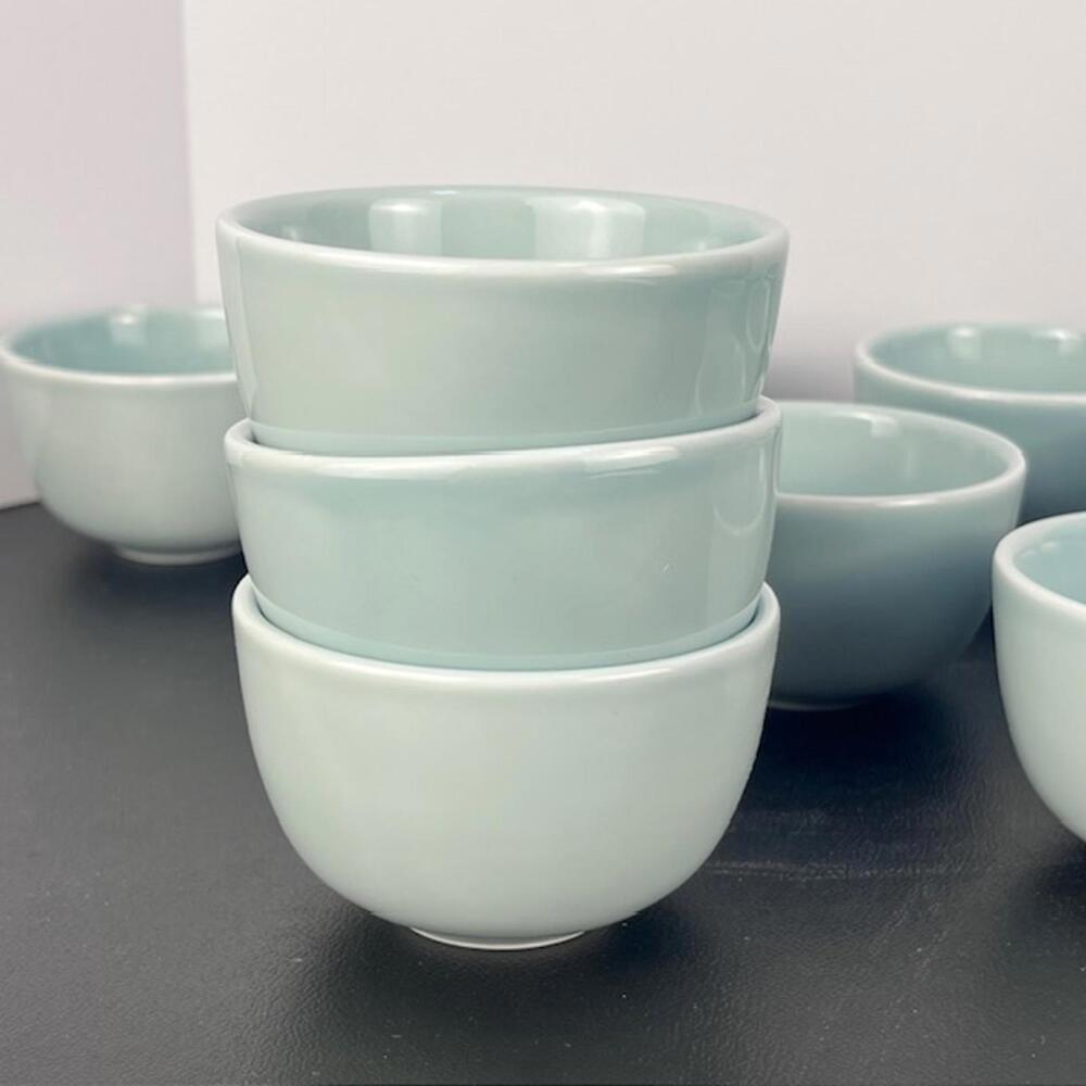 Alessi for Delta Set of 12 Minimalist Asian Inspired Porcelain Fruit Bowls 5 oz. - Picture 5 of 9